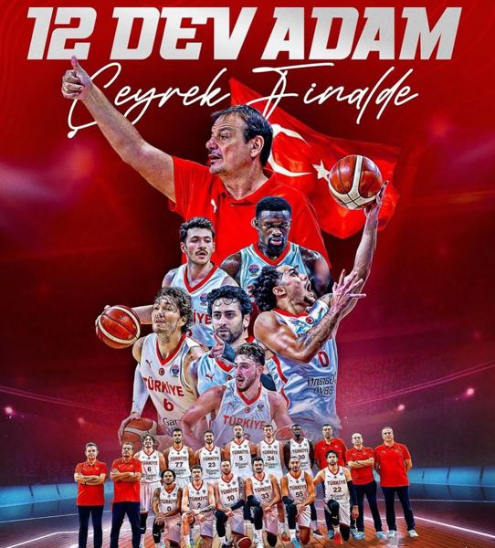 Veli Arslan — Tarih yazmaya devam ediyoruz! 12 Dev Adam, sahada yüreğini ortaya koydu ve çeyrek finale a