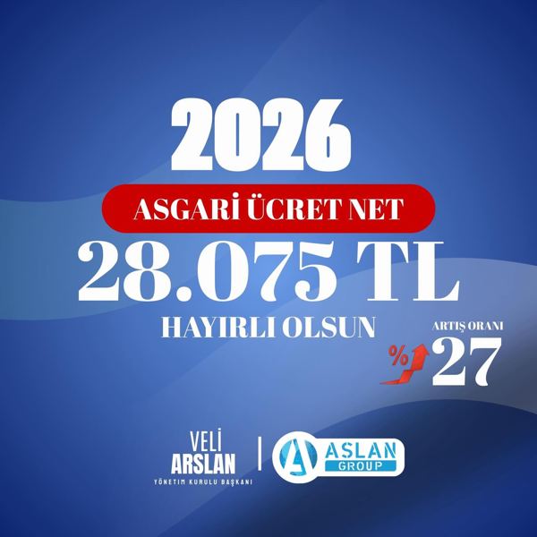 Veli Arslan — 2026 yılı için asgari ücretin 28.075 TL olarak belirlenmesi; emeğiyle hayatını kazanan çal
