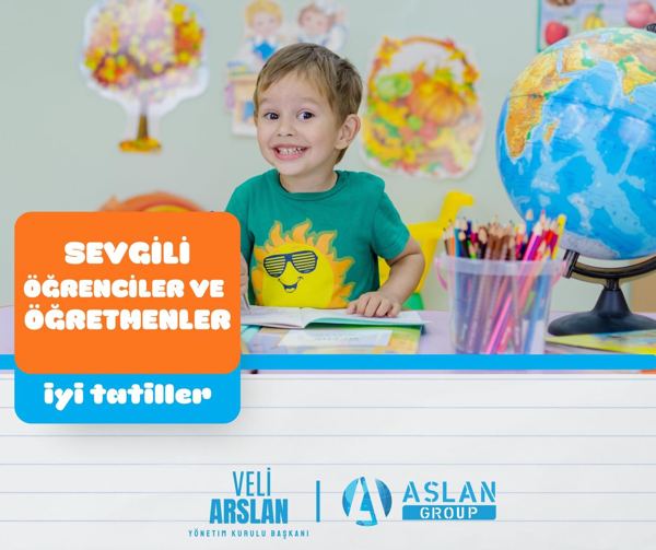Veli Arslan — Tüm öğretmen ve öğrencilerimizin tatilini kutluyor, sağlık ve mutluluk dolu bir tatil dili
