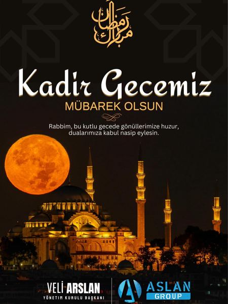 Veli Arslan — Kadir Gecemiz Mübarek Olsun Bin aydan daha hayırlı olan Kadir Gecesi’nin; ülkemize, millet